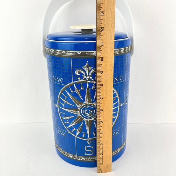 Georges Briard Vintage Nautical Compass Rose Ice Bucket - Picture 9 of 12